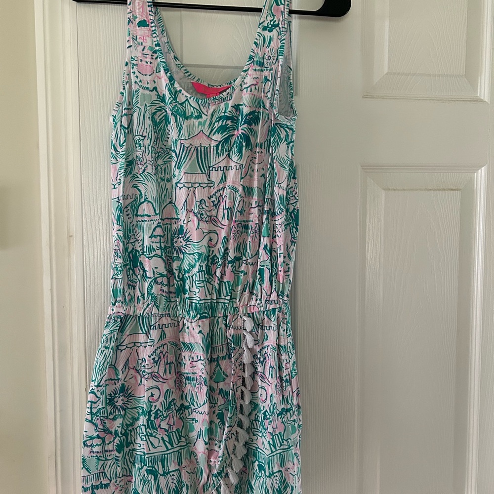 Lilly Pulitzer Pink and Green Mini Dress